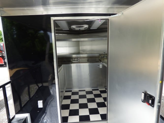 8.5' x 14' Black Concession Food Trailer Catering Event