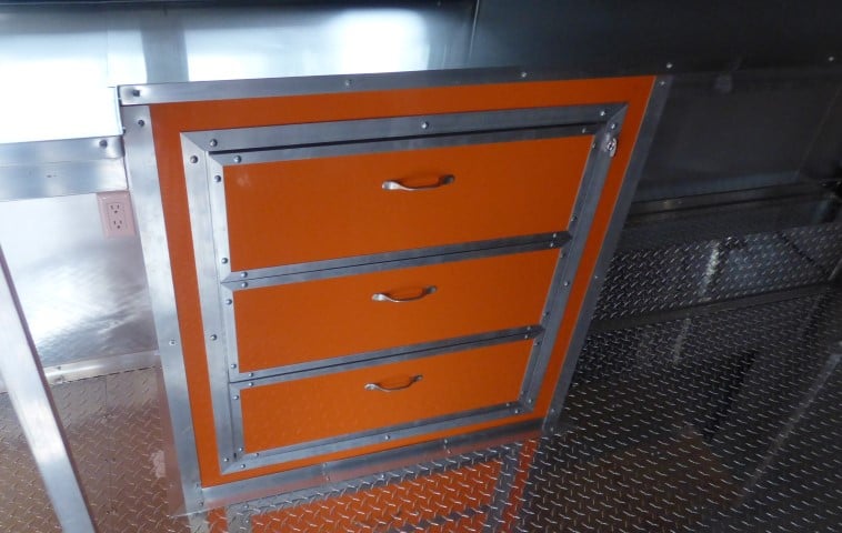 8.5' x 16' Orange Event Catering Concession Food Trailer