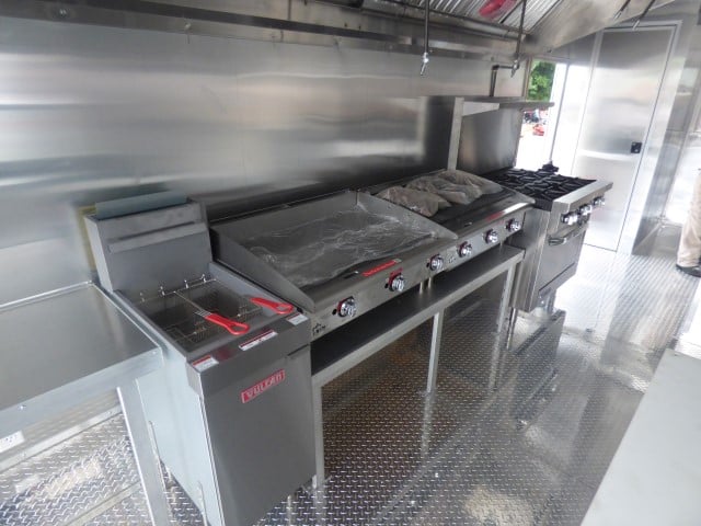 8.5' x 40' Grey Gooseneck Concession Food Trailer With Appliances