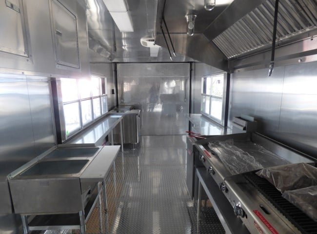 8.5' x 40' Grey Gooseneck Concession Food Trailer With Appliances