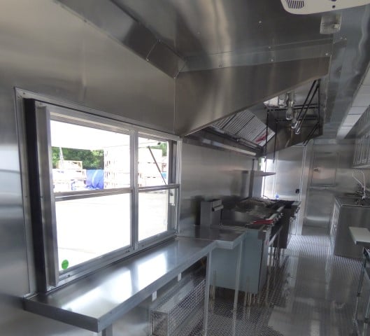 8.5' x 40' Grey Gooseneck Concession Food Trailer With Appliances