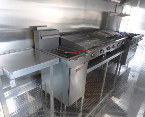 8.5' x 40' Grey Gooseneck Concession Food Trailer With Appliances