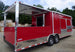 8.5' x 28' Concession Food Trailer Red Catering Event Trailer