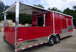 8.5' x 28' Concession Food Trailer Red Catering Event Trailer