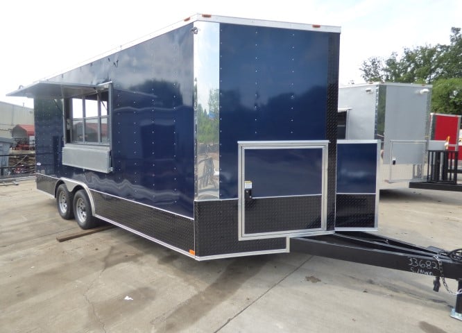 8.5' x 16' Indigo Blue Event Catering Concession Food Trailer