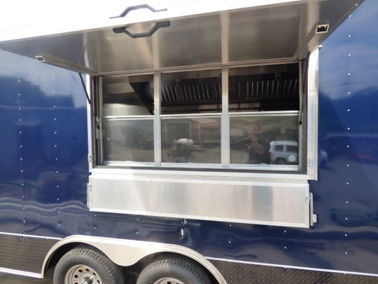 8.5' x 16' Indigo Blue Event Catering Concession Food Trailer