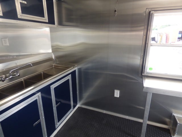 8.5' x 16' Indigo Blue Event Catering Concession Food Trailer