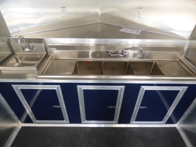 8.5' x 16' Indigo Blue Event Catering Concession Food Trailer