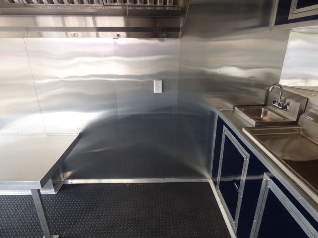 8.5' x 16' Indigo Blue Event Catering Concession Food Trailer