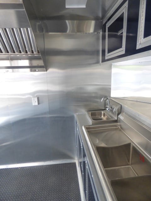 8.5' x 16' Indigo Blue Event Catering Concession Food Trailer