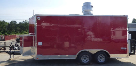 8.5' x 16' Concession Trailer Red Catering Event