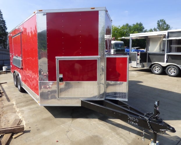 8.5' x 16' Concession Trailer Red Catering Event