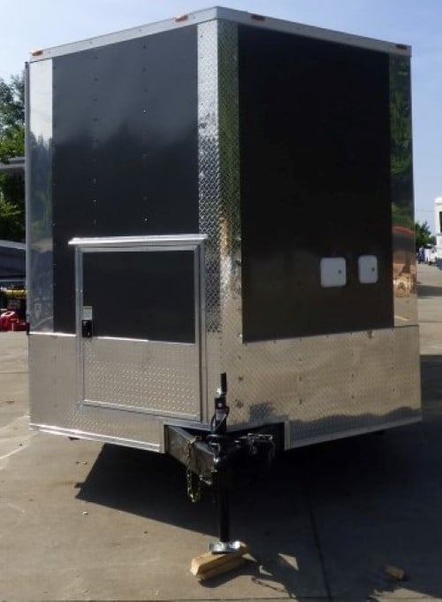 8.5' x 20' Concession Food Trailer Charcoal Grey Catering Event