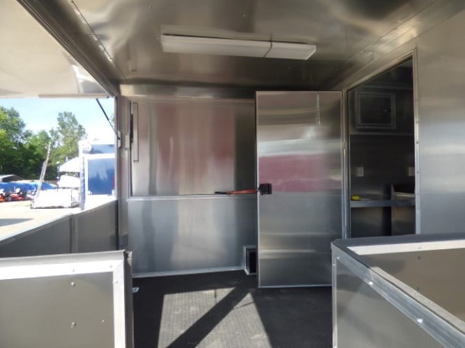 8.5' x 20' Concession Food Trailer Charcoal Grey Catering Event