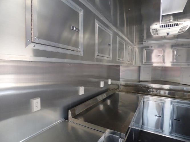 8.5' x 20' Concession Food Trailer Charcoal Grey With Appliances