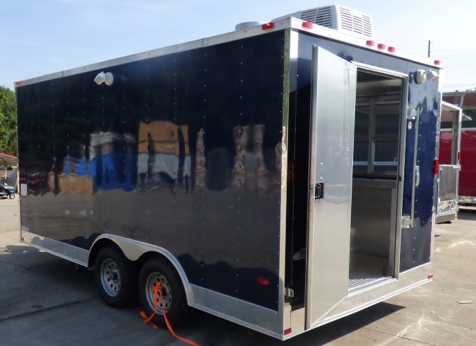 8.5' x 16' Concession Food Trailer Indigo Blue Catering Event