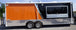 8.5' x 24' Concession Food Trailer Orange and Black With Appliances