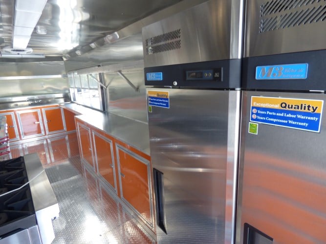 8.5' x 24' Concession Food Trailer Orange and Black With Appliances