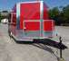 8.5' x 16' Concession Trailer Red Food With Appliances