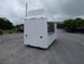 7' x 14' White Fiberglass Smoothie Ice Cream Yogurt Food Event Concession Trailer