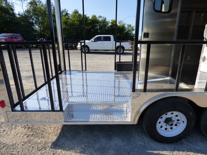 8.5' x 22' Concession Food Trailer White Catering Event