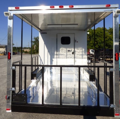 8.5' x 22' Concession Food Trailer White Catering Event