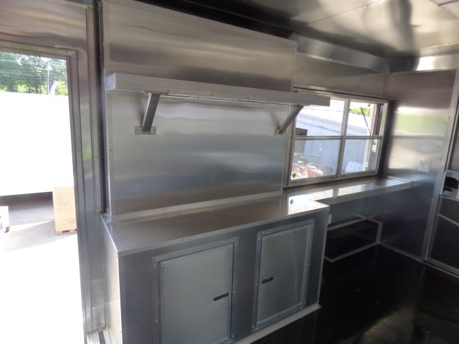 8.5' x 30' Concession Food Trailer Red With Appliances