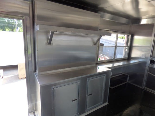 8.5' x 30' Concession Food Trailer Red With Appliances