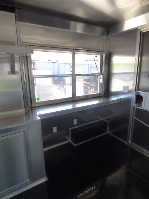 8.5' x 30' Concession Food Trailer Red With Appliances