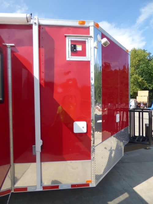 8.5' x 30' Concession Food Trailer Red With Appliances