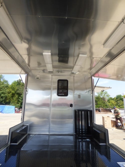 8.5' x 30' Concession Food Trailer Red With Appliances