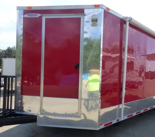 8.5' x 30' Concession Trailer Red Catering Event