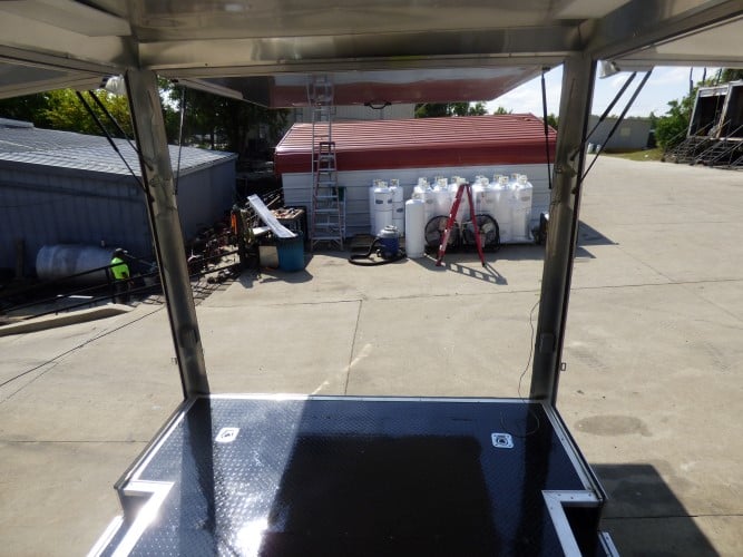 8.5' x 30' Concession Food Trailer Red With Appliances