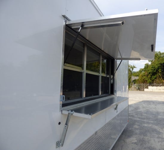 8.5' x 26' Concession Food Trailer White With Appliances