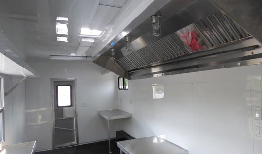 8.5' x 26' Concession Food Trailer White With Appliances