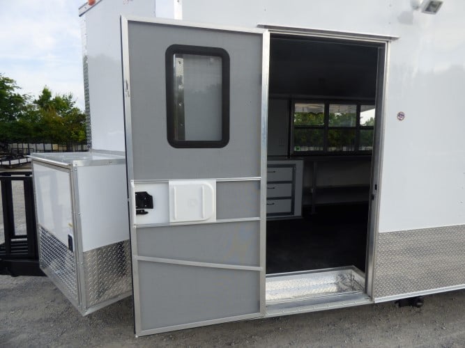 8.5' x 26' Concession Food Trailer White With Appliances