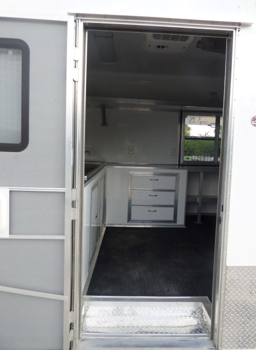 8.5' x 26' Concession Food Trailer White With Appliances