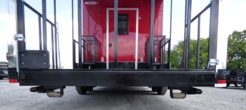 8.5' x 26' Concession Food Trailer Red With Appliances