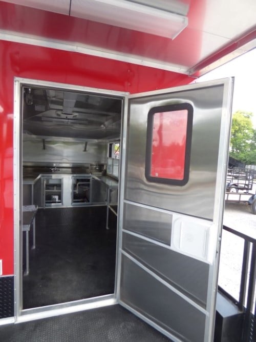 8.5' x 26' Concession Food Trailer Red Catering Event