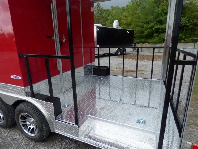 8.5' x 21' Victory Red Event Catering Concession Food Trailer