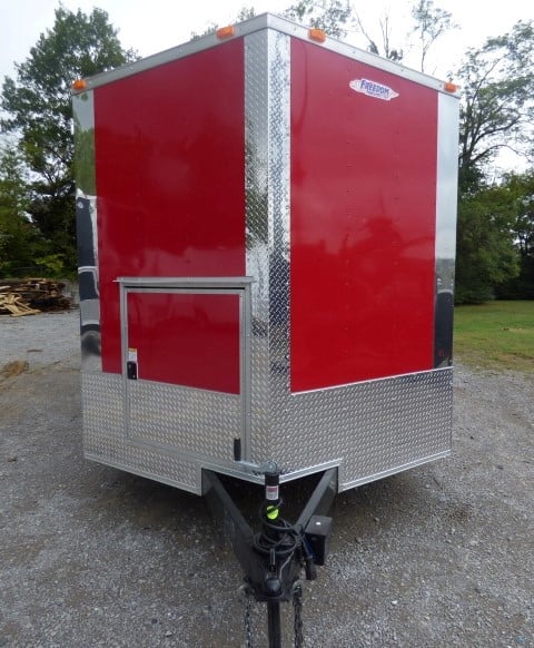 8.5' x 21' Victory Red Event Catering Concession Food Trailer