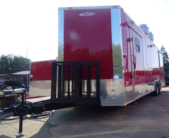 8.5' x 24' Victory Red Event Vending Concession Food Trailer