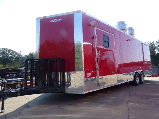 8.5' x 24' Victory Red Event Vending Concession Food Trailer