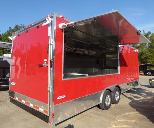 8.5' x 24' Victory Red Event Vending Concession Food Trailer