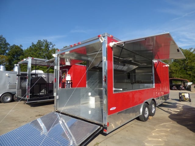 8.5' x 24' Victory Red Event Vending Concession Food Trailer