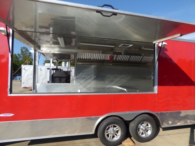 8.5' x 24' Victory Red Event Vending Concession Food Trailer