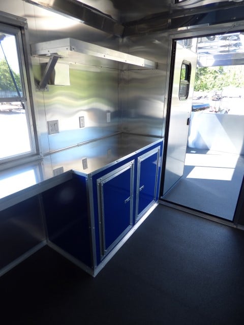 8.5' x 22' Cobalt Blue BBQ Event Catering Concession Food Trailer