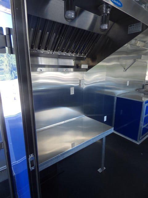 8.5' x 22' Cobalt Blue BBQ Event Catering Concession Food Trailer