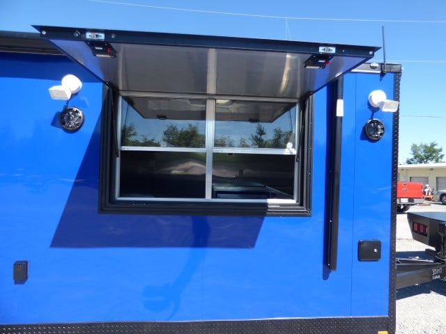 8.5' x 22' Cobalt Blue BBQ Event Catering Concession Food Trailer