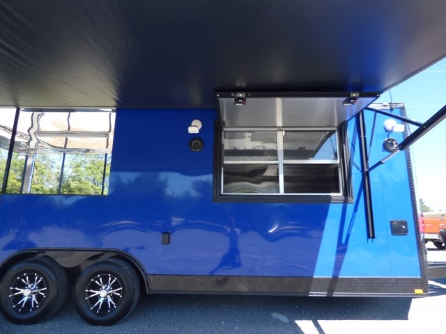 8.5' x 22' Cobalt Blue BBQ Event Catering Concession Food Trailer